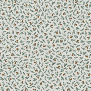 Camp Woodland Pine Cones Off White - Yardage