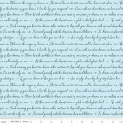 Dream Weaver Text Blue - Yardage