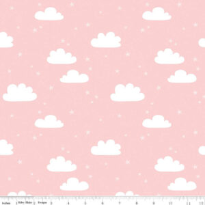 Flannel Baby Bear Pink Clouds - Yardage