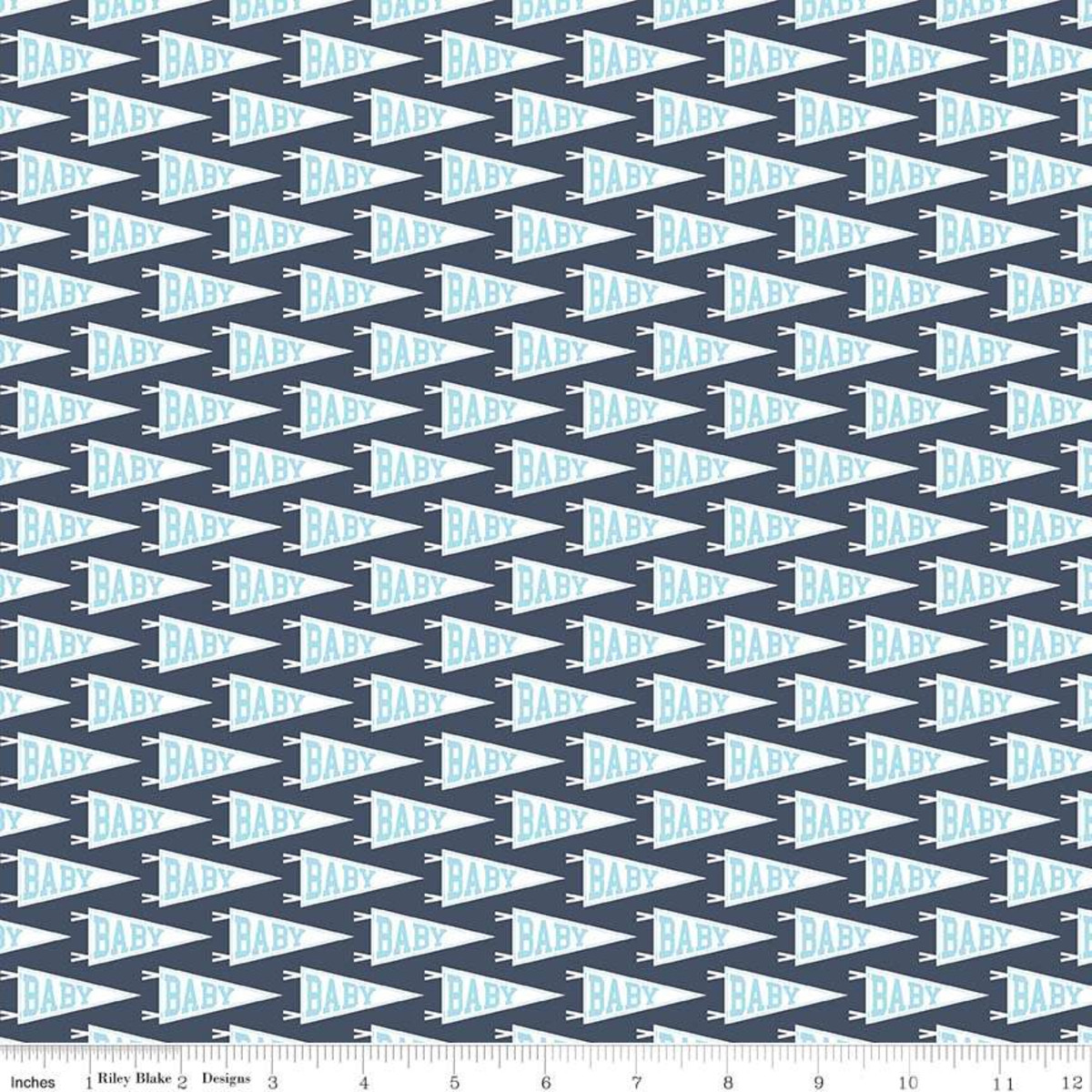 Hello Baby! Banner Navy - Yardage