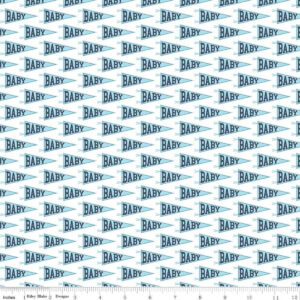 Hello Baby! Banner White - Yardage