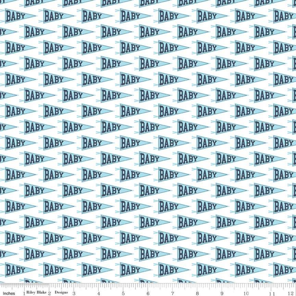 Hello Baby! Banner White - Yardage