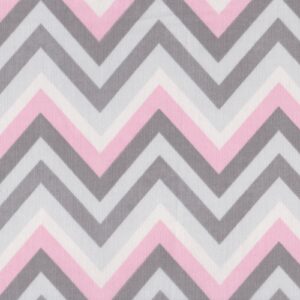 Pink & Grey Chevron - Yardage