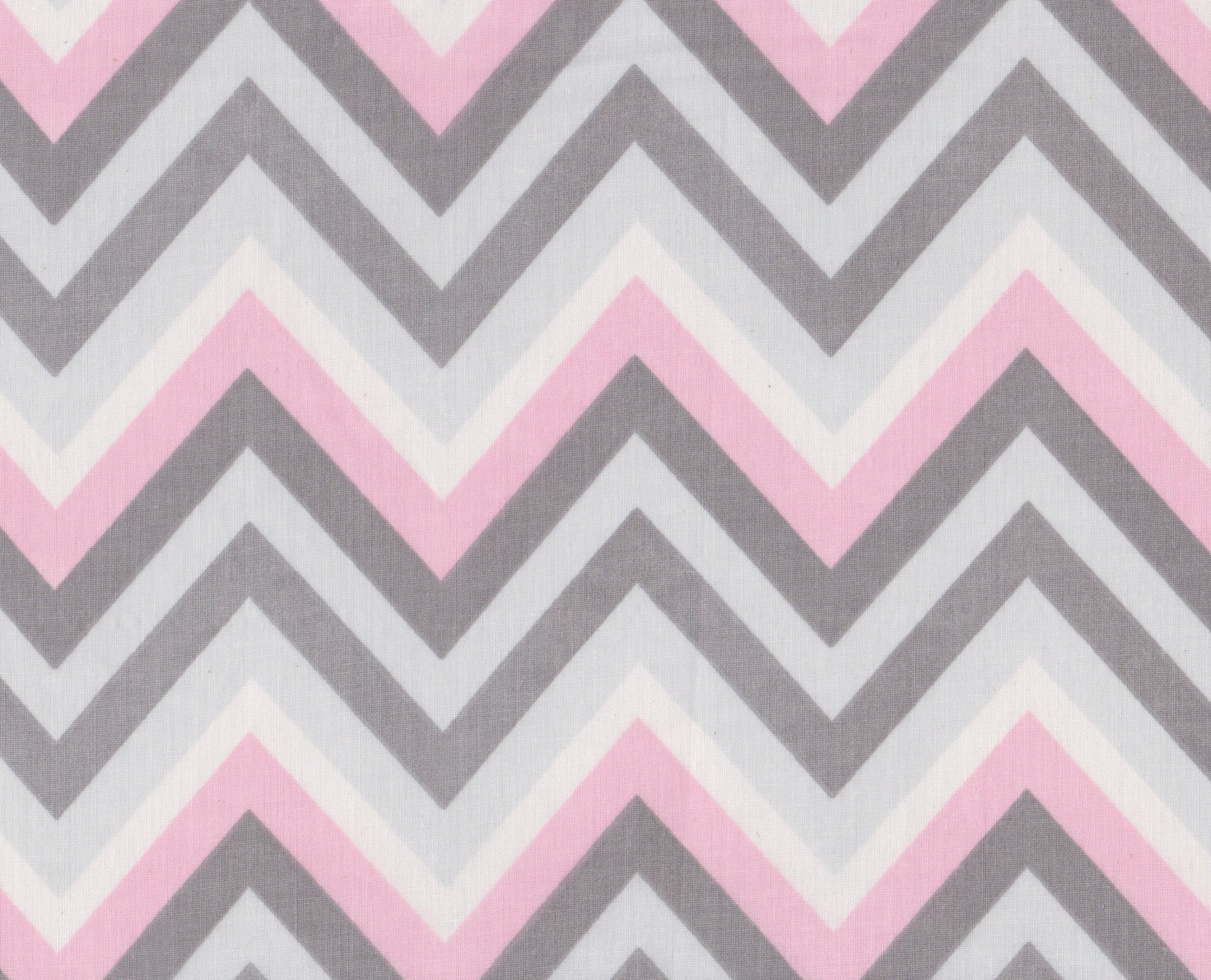 Pink & Grey Chevron - Yardage