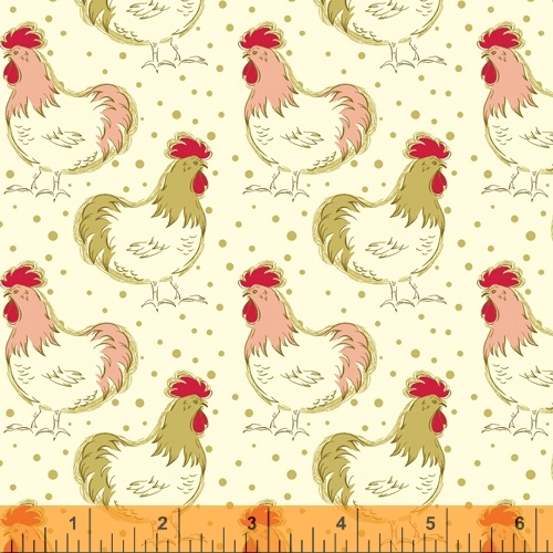 Homestead Life Apple Blossom Chicken Fancy - Yardage