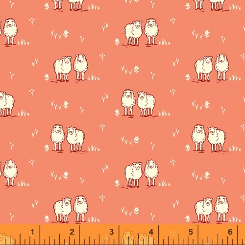 Homestead Life Coral Hey Ewe - Yardage