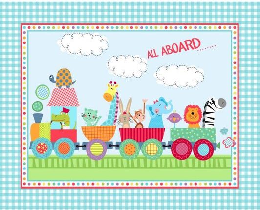 Animal Train Baby Panel - Image 5