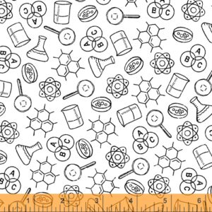 It's Elementary Chem Lab White - Yardage