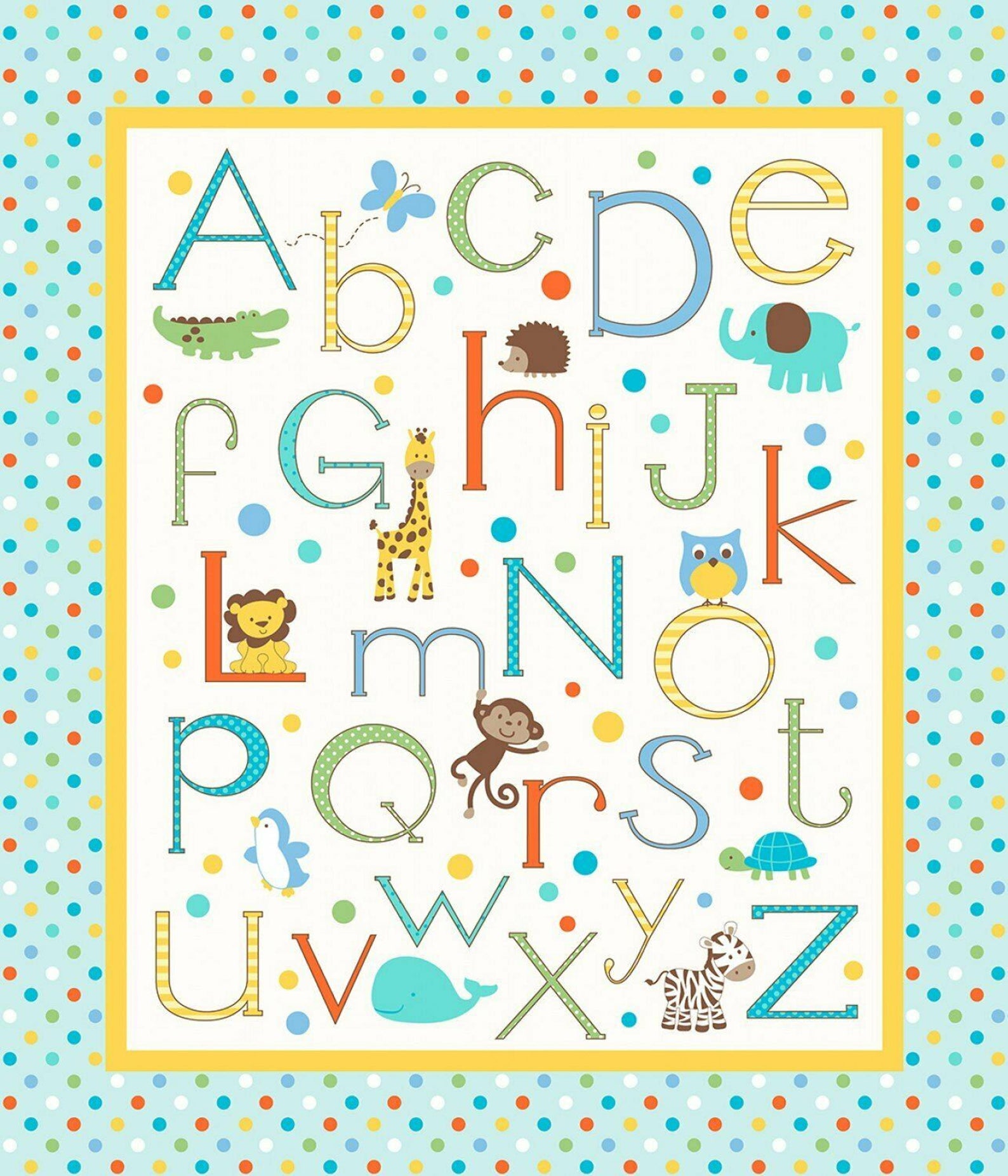 Alphabet Zoo Jungle Animals Quilt Kit - Springs Creative - Image 7