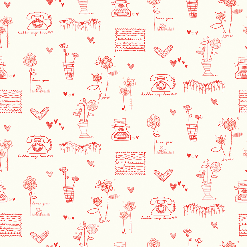 From the Heart Main Cream - Yardage