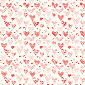 From the Heart Hearts Cream - Yardage