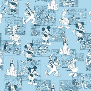 Mickey & Minnie Vintage Sensational 6 Comic Strip - Yardage