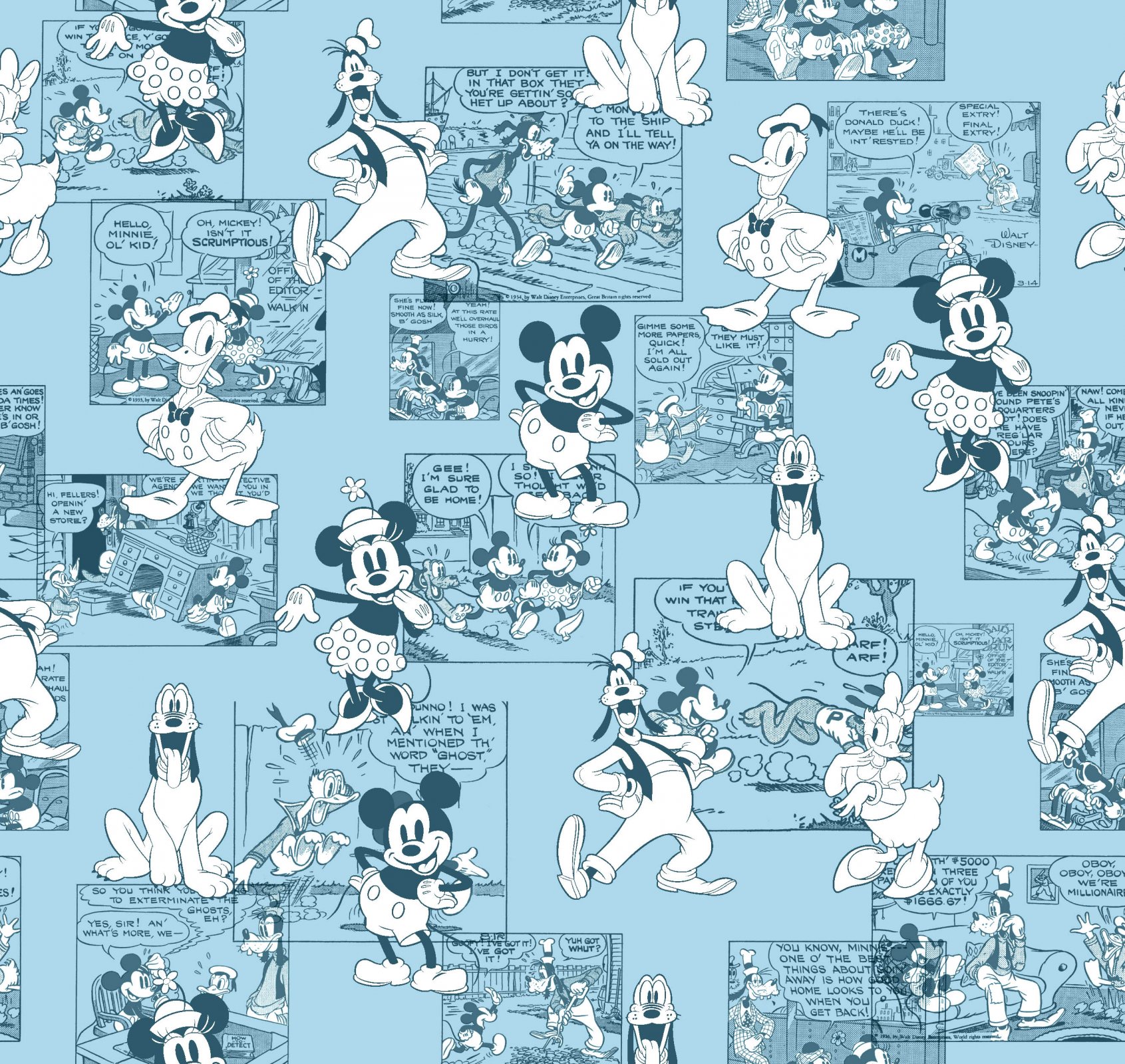 Mickey & Minnie Stripe Panel Quilt Kit - Frayed Fabrics