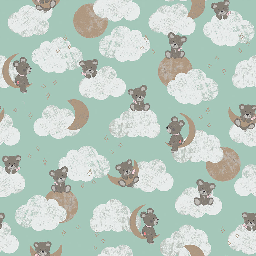 Sleep Tight Mint Quilt Kit - Riley Blake Designs - Image 3