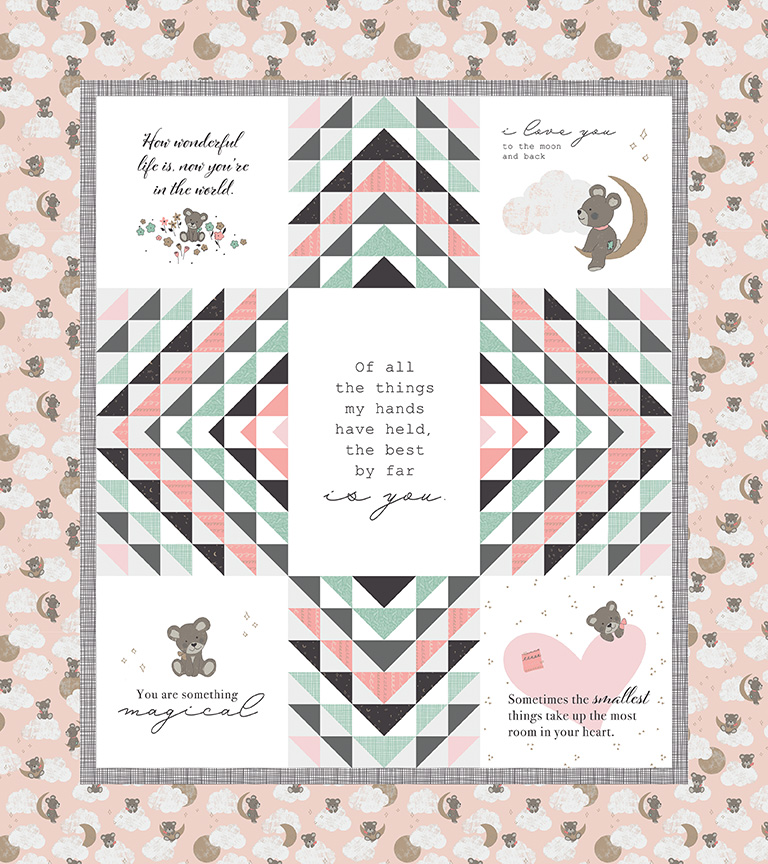Sleep Tight Pink Quilt Kit - Riley Blake Designs