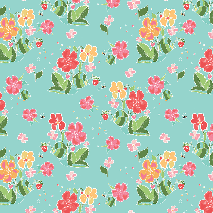 Strawberry Honey Bricks Quilt Kit - Riley Blake Designs - Image 3