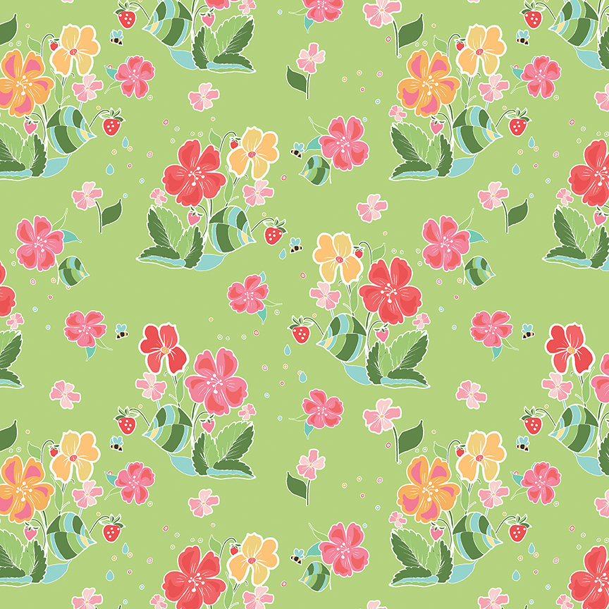 Strawberry Honey Bricks Quilt Kit - Riley Blake Designs - Image 4