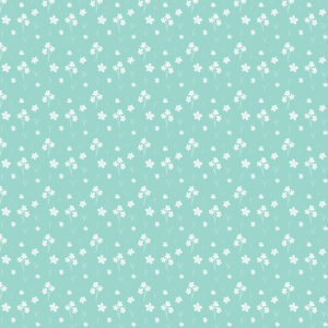 Strawberry Honey Flowers Aqua - Yardage