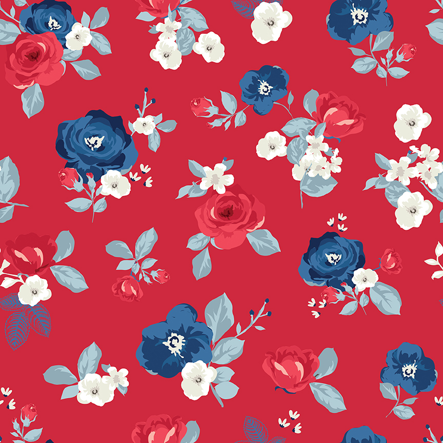 Land of Liberty Main Red - Yardage