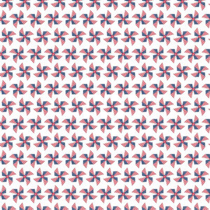 Land of Liberty White Pinwheels - Yardage