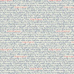 Land of Liberty Cream Text- Yardage