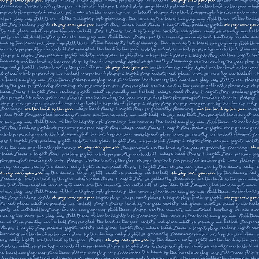 Land of Liberty Navy Text - Yardage