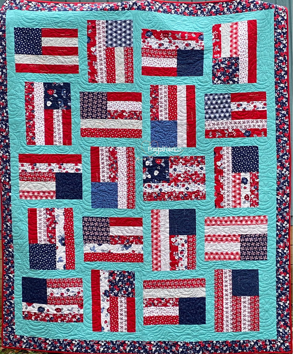 Land of Liberty Flying Flags Quilt Kit - Riley Blake Designs
