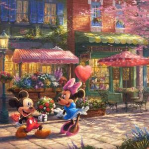 Mickey & Minnie Sweetheart Café Panel - David Textiles