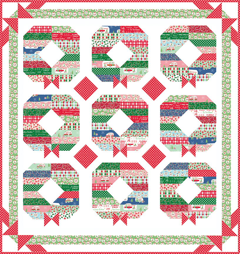 Christmas Adventure Holly Jolly Wreath Quilt Kit - Riley Blake Designs - Image 2