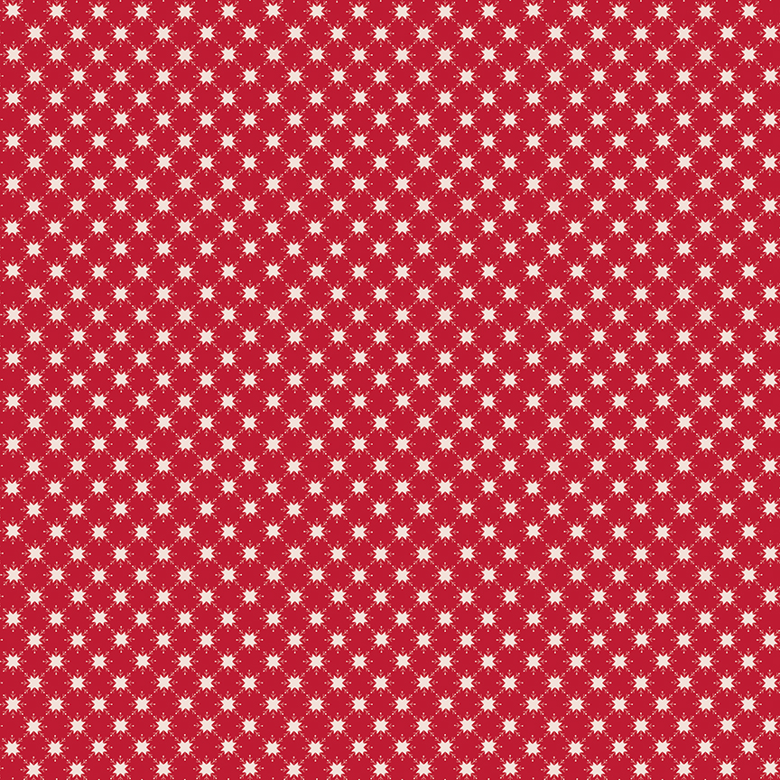 Christmas Adventure Quilty Snowflakes Scarlet - Yardage