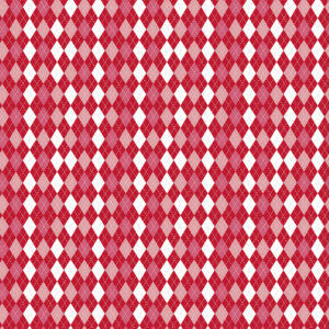 Christmas Adventure Argyle Scarlet - Yardage