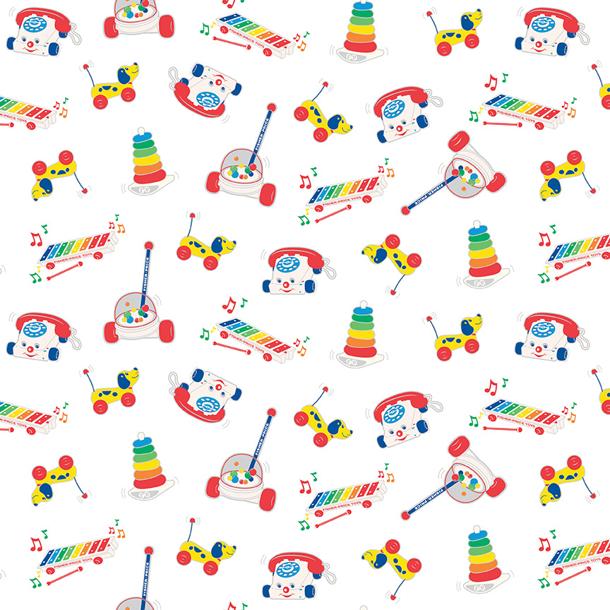 Fisher-Price Toys White - Yardage