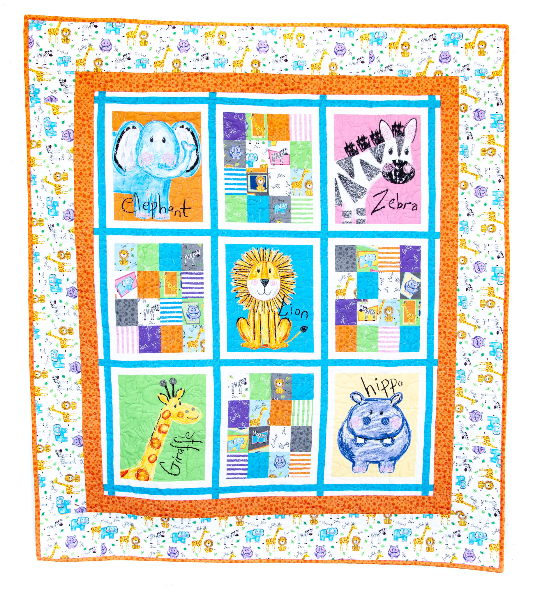 Colorful Friends Panel Quilt - Riley Blake Designs