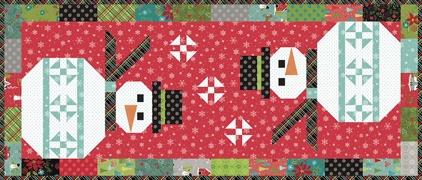 Snowman Table Runner Boxed Kit - Riley Blake Designs
