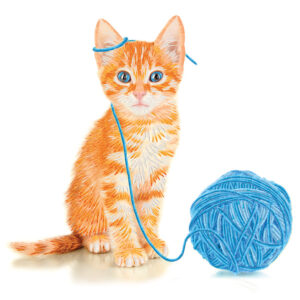 It's a Crayola World Orange Tabby Panel - Riley Blake Designs