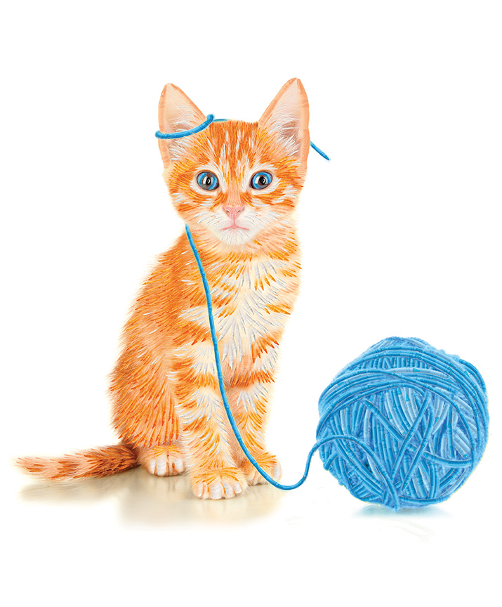 It's a Crayola World Orange Tabby Panel - Riley Blake Designs