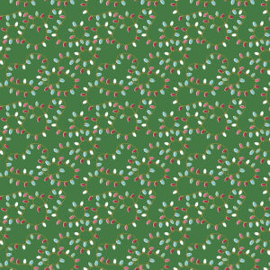 Christmas Adventure Lights Green Sparkle - Yardage
