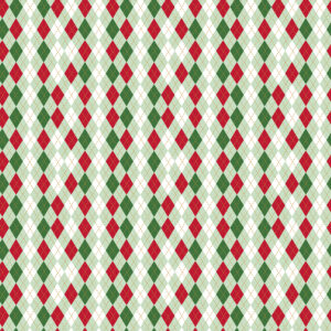 Christmas Adventure Argyle Sweet Mint- Yardage