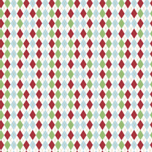 Christmas Adventure Argyle White - Yardage