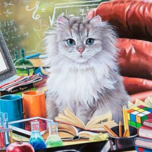 Einstein Cat Panel - David Textiles