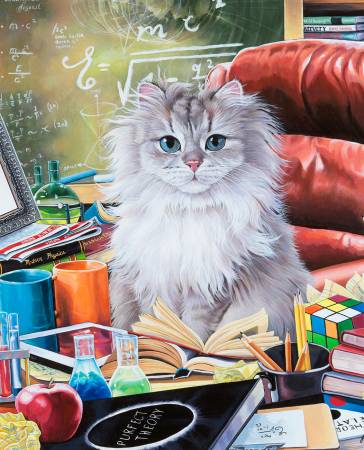 Einstein Cat Panel - David Textiles