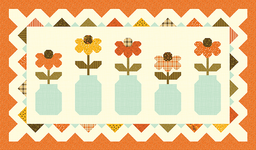 In a Fruit Jar Autumn Runner Pattern – Sandy Gervais - Frayed Fabrics