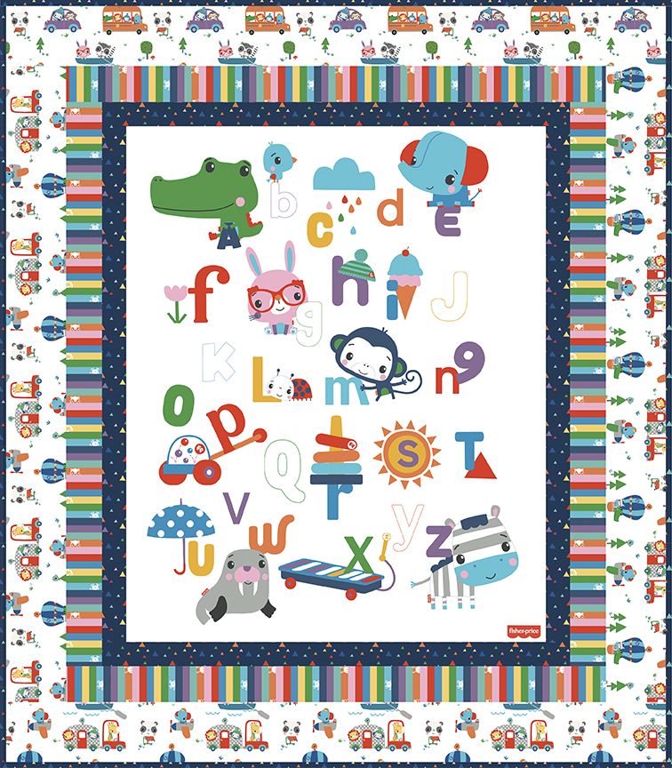 Fisher-Price Let's Play Panel Quilt Kit - Riley Blake Designs