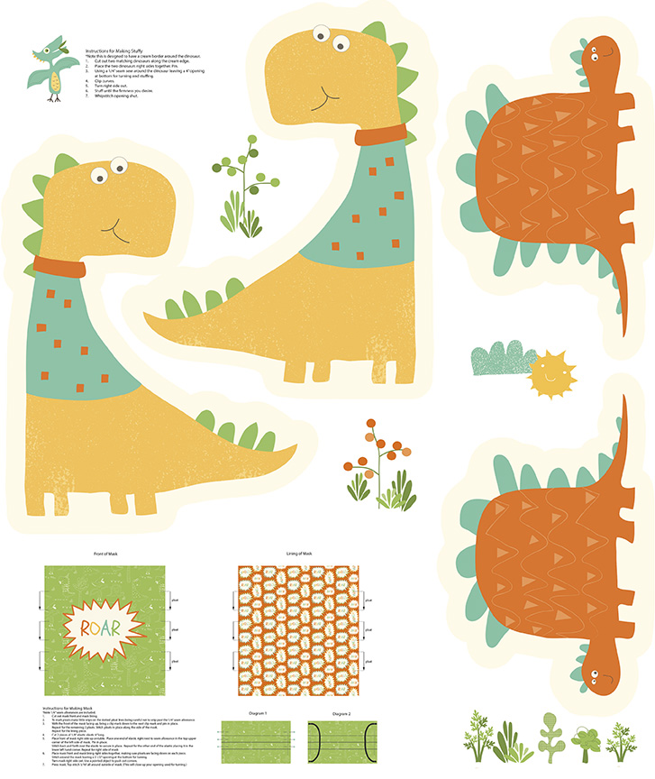 Eat Your Veggies! Stuffy Panel - Riley Blake Designs