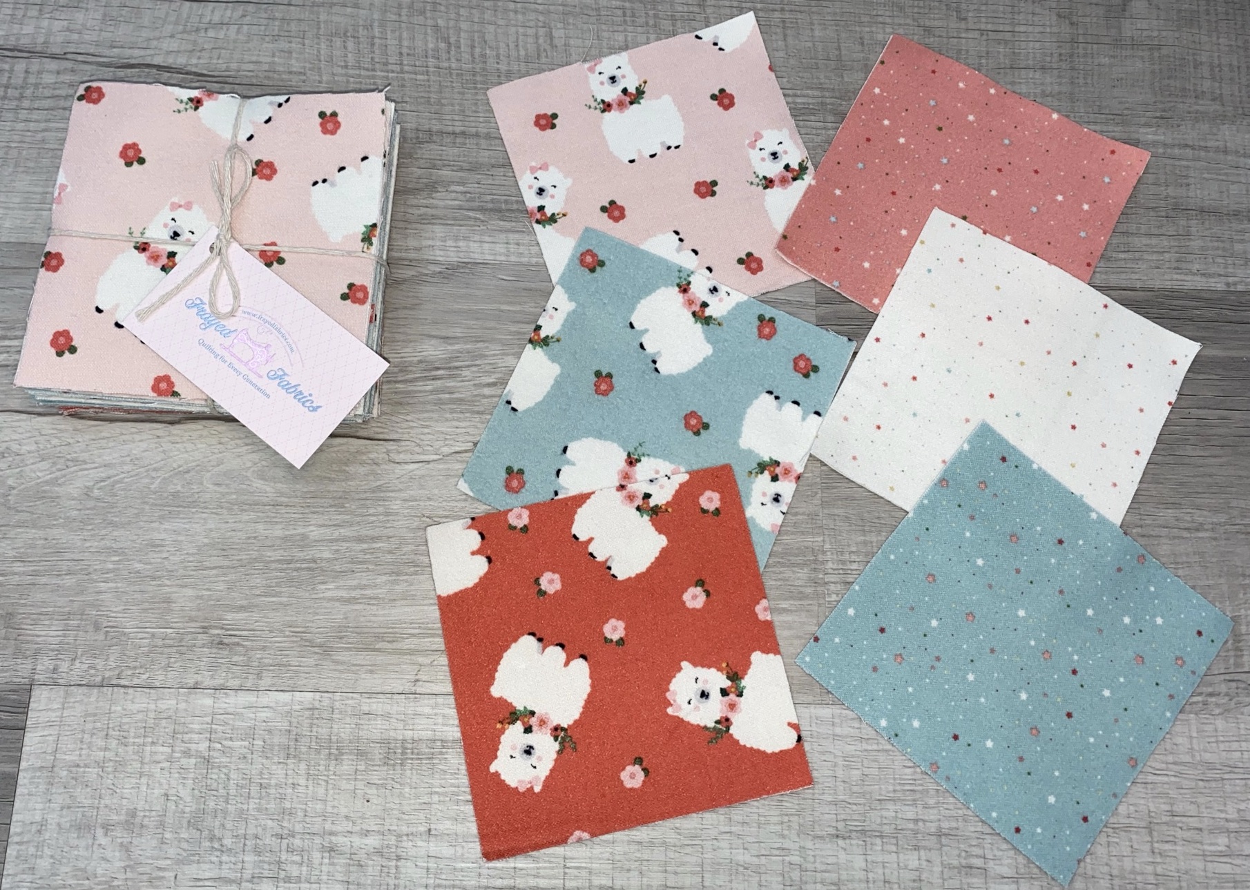 Juvenile Flannel Llamas 5" Stacker - Riley Blake Designs