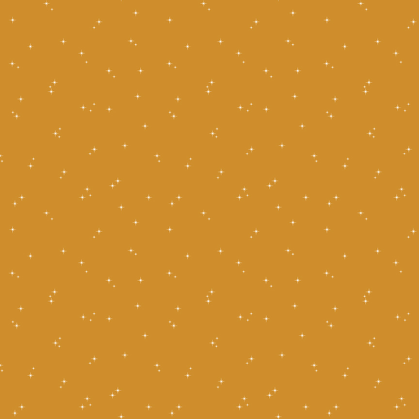 Mod Meow Stars Butterscotch - Yardage