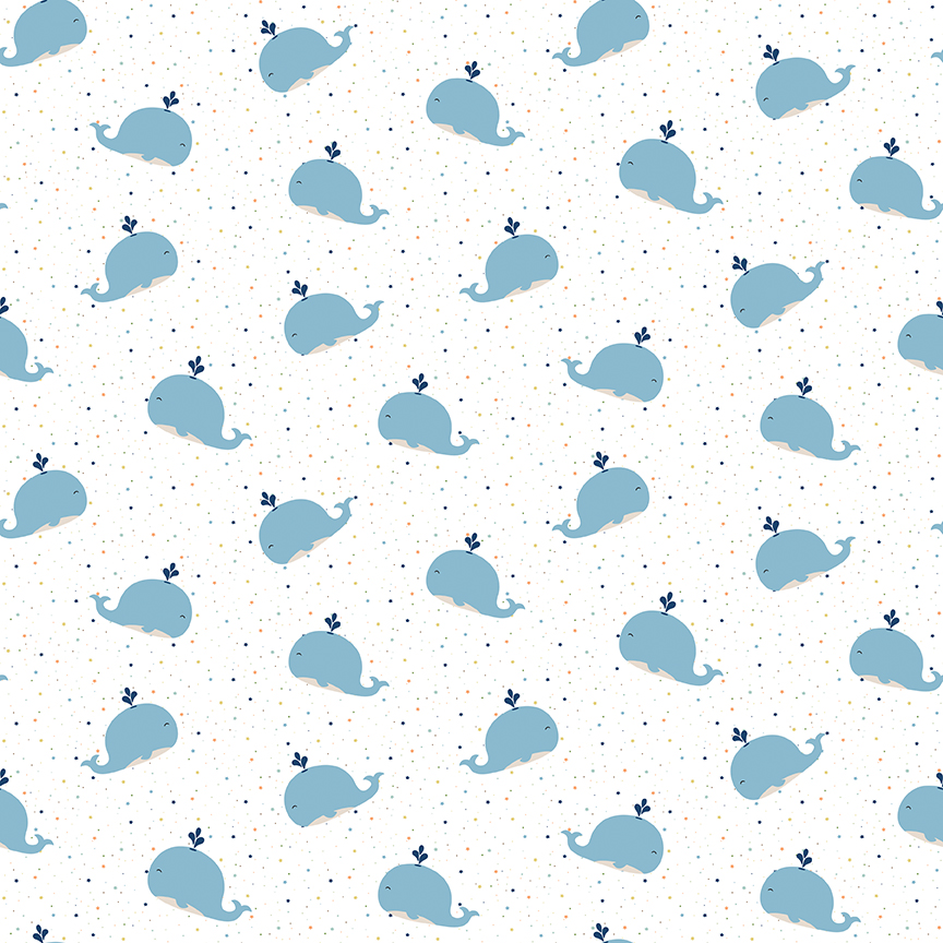 Juvenile Flannel Whales 5" stacker - Riley Blake Designs - Image 5