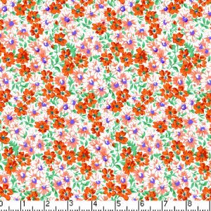 Flower Patch Orange - Yardage