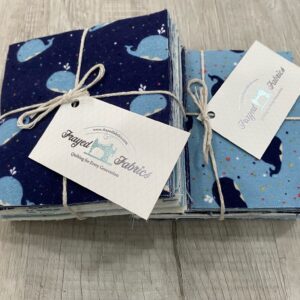 Juvenile Flannel Whales 5" stacker - Riley Blake Designs