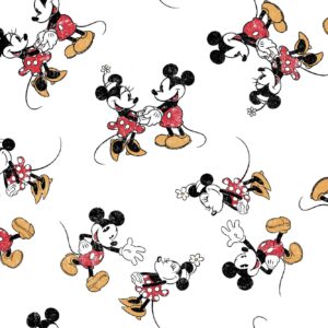 Mickey & Minnie Vintage Mouse Scattered - Yardage